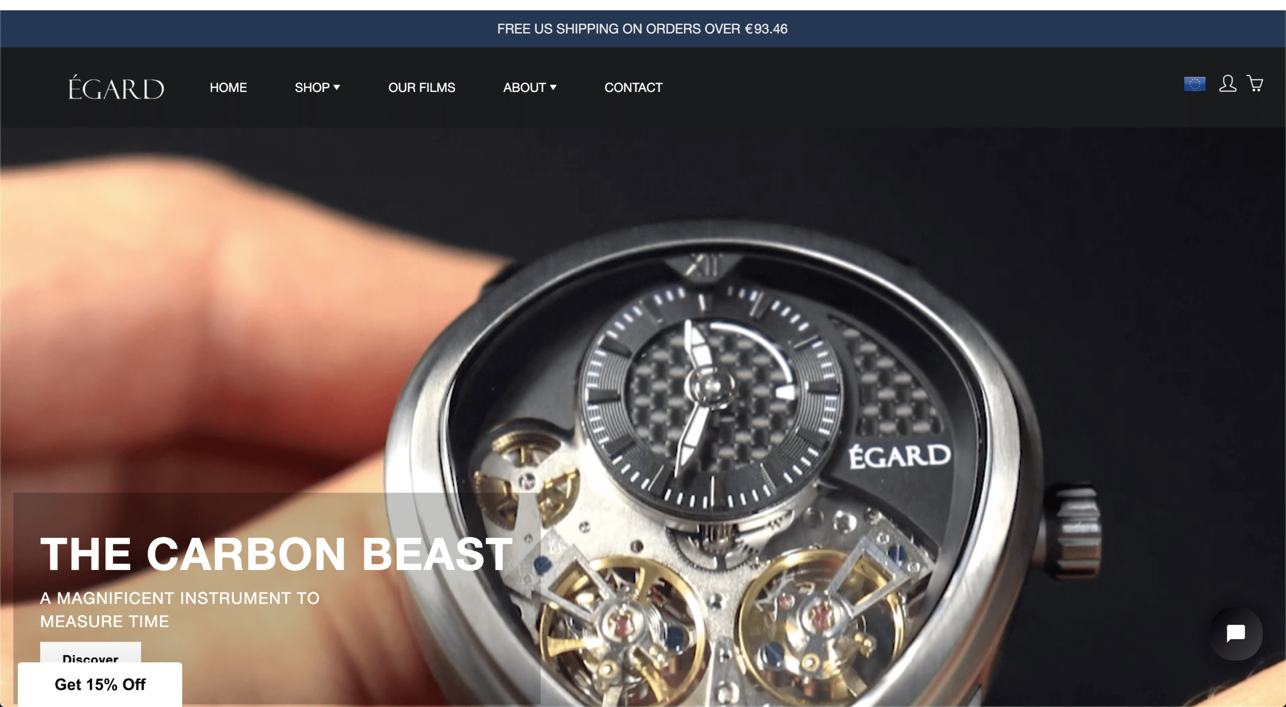 Égard Watches revenue dashboard